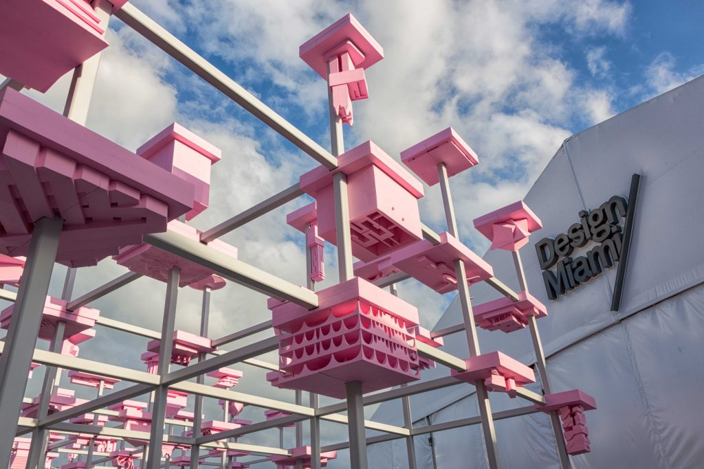 The student-designed entry pavilion to Design Miami 2015, titled Unbuilt