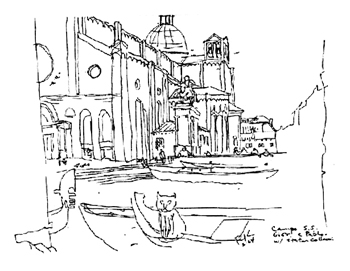 Image: Travel Sketches by Paul Krueger, Wheelwright Fellow 1963–64. 