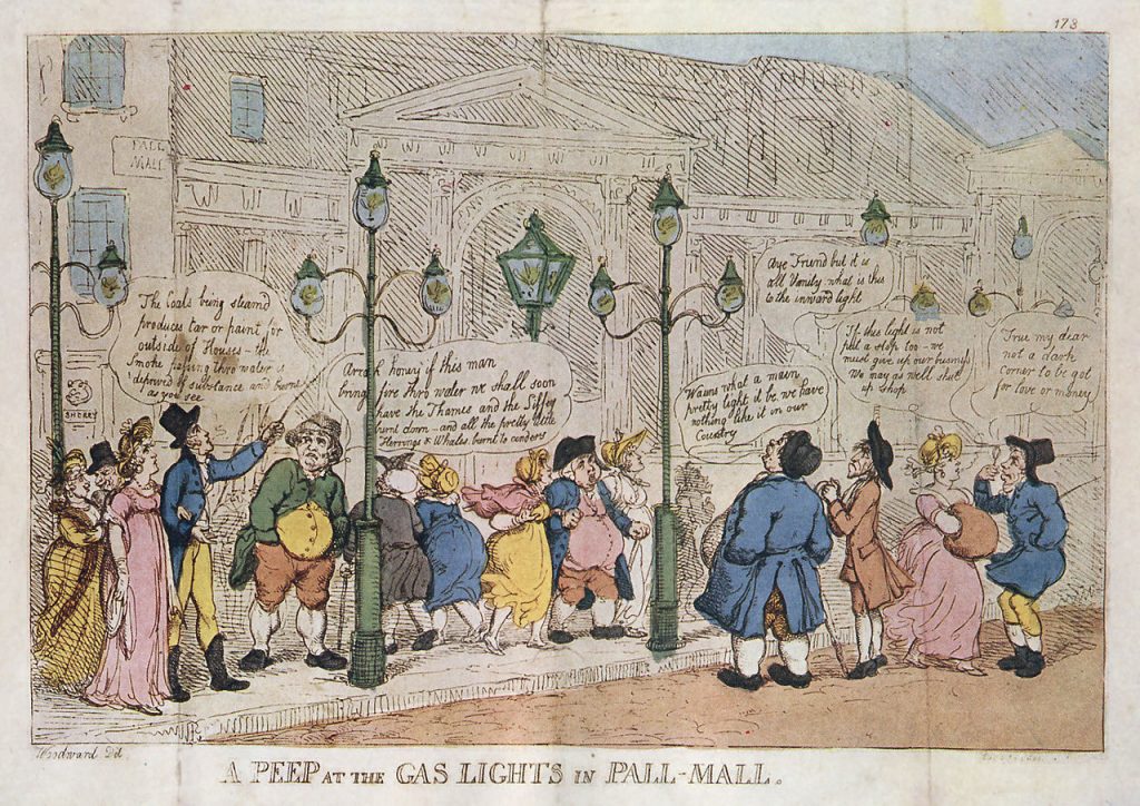 A Peep at the Gas-lights in Pall Mall