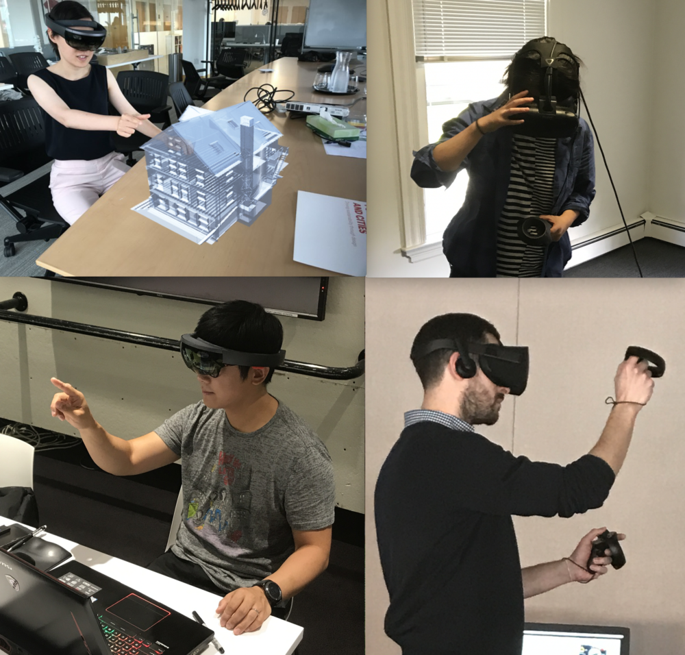 Microsoft Hololens and HTC Vive in use