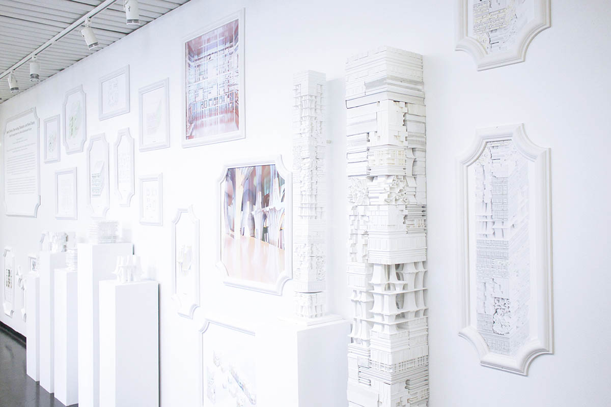 Installation photo of Hyojin Kwon's "Death, Divorce, Down-sizing, Dislocation, and (Now) Display: A Self-Storage Center for a More Exhibitionist Future"