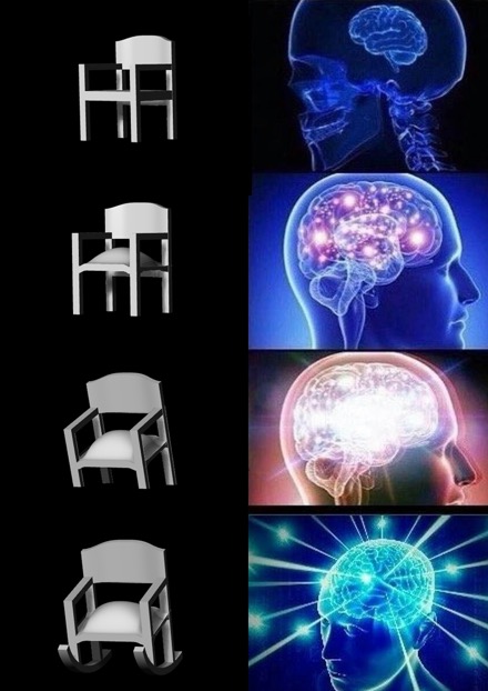 Expanding Brain Meme Chair by Kiran Wattamwar