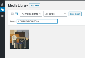 Image of WordPress' Media Library Screen