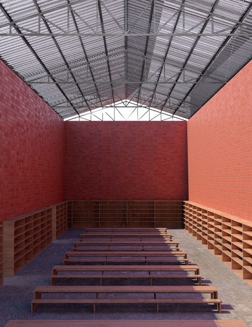rendering of interior of building
