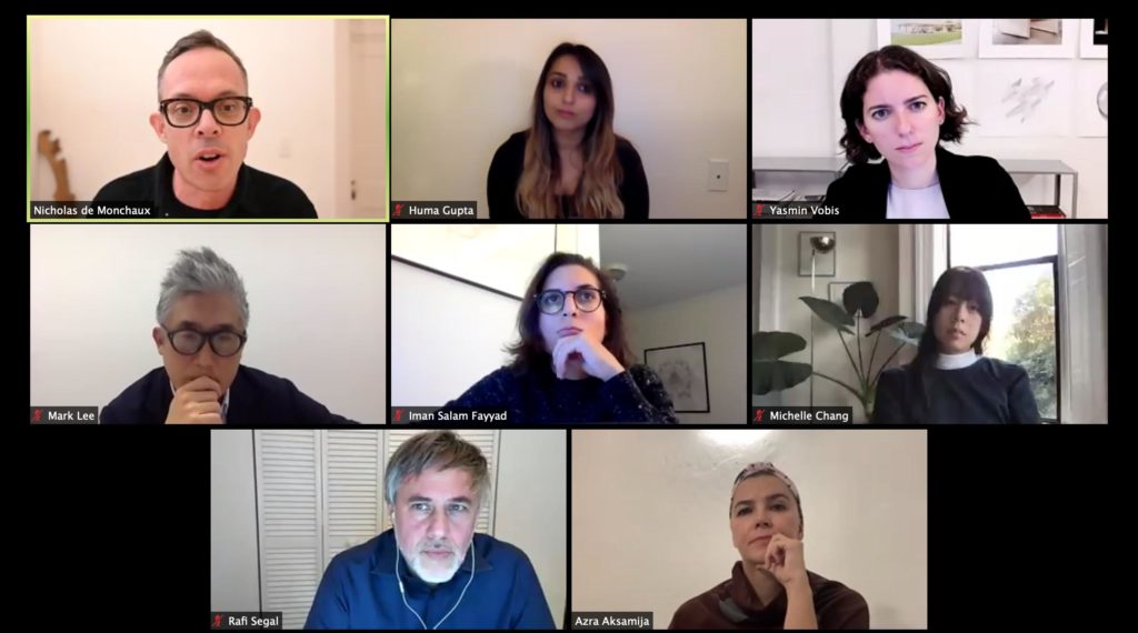 Screenshot of a panel discussion on Zoom. There are 8 windows showing the 8 participants in the event.