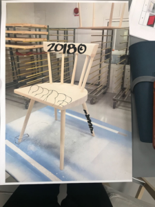 Virgil Abloh™ x IKEA MARKERAD Chair from Abloh’s personal archive, to be illustrated on and signed by Abloh with the purchaser's name