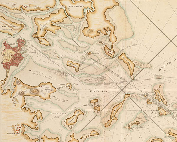 Early map of Boston, MA