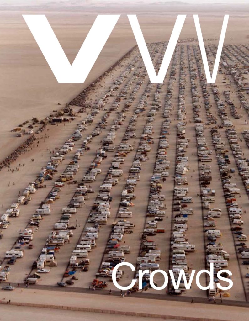 Magazine cover featuring a large parking lot, with text reading 