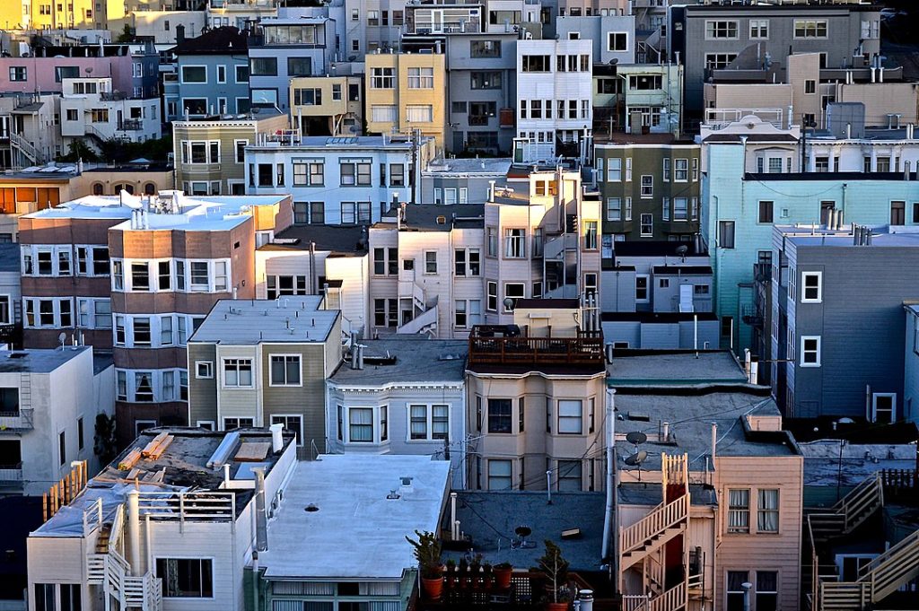 Residential buildings in San Francisco.