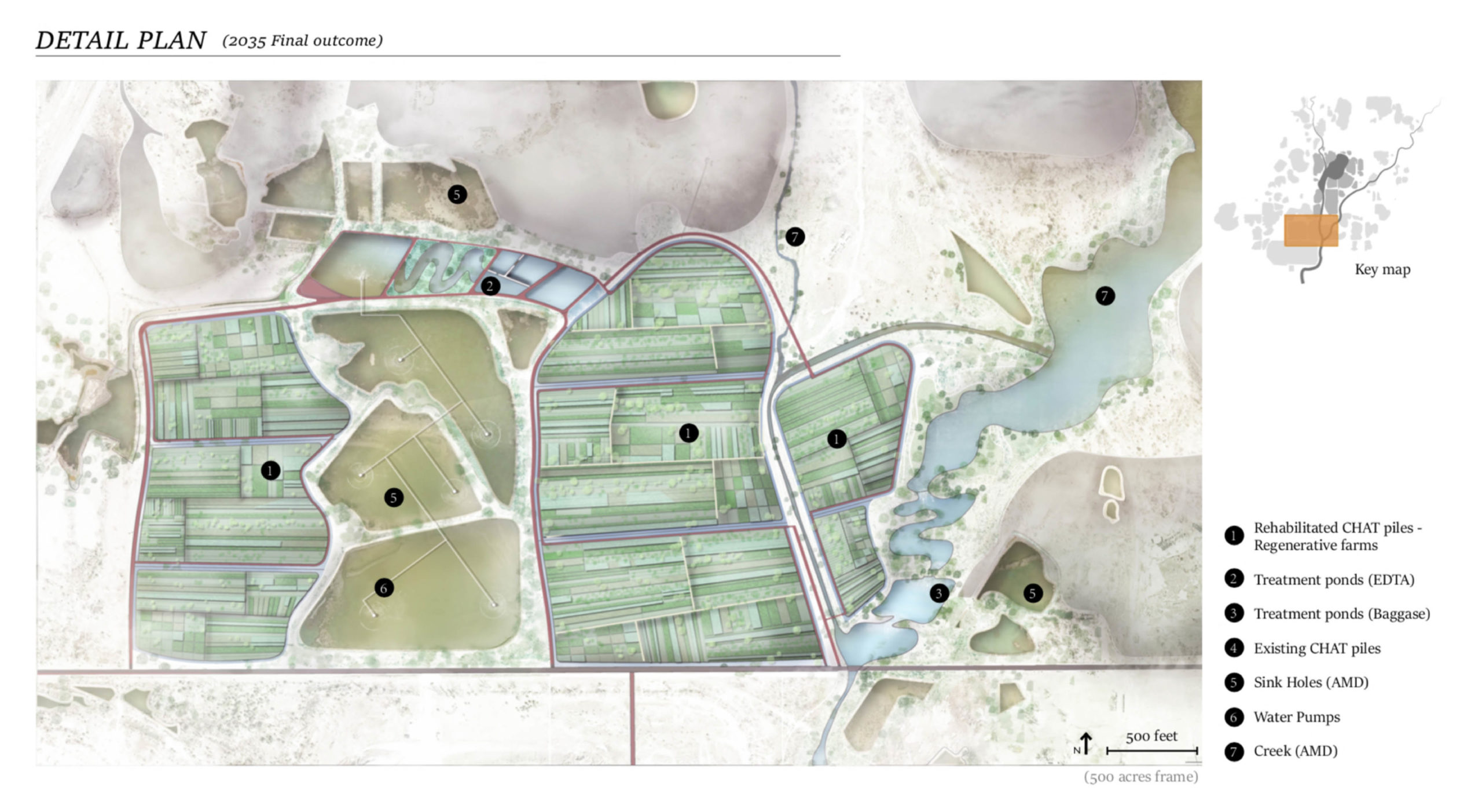 Site Plan of Tar Creek after the proposal by Hao Holly Wang