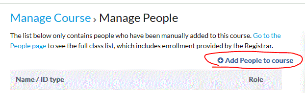 Add people to your course