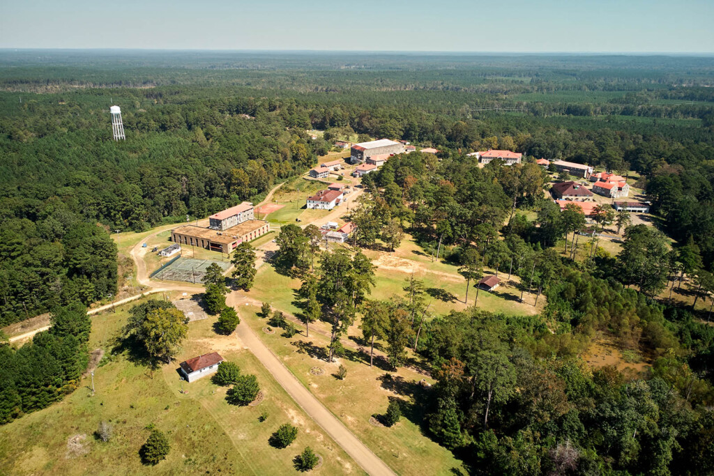 Aerial photo of school campus