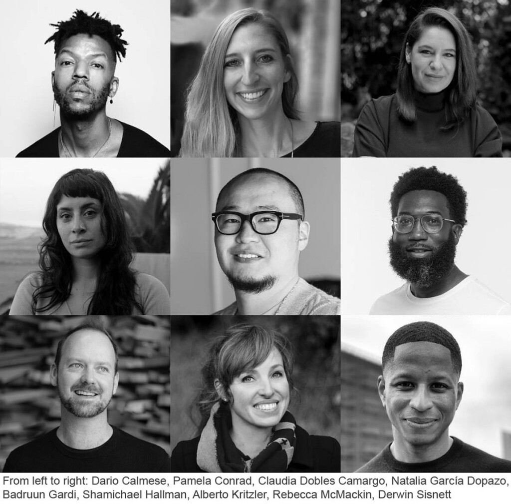 Nine black-and-white headshots of the 2023 Loeb Fellows.