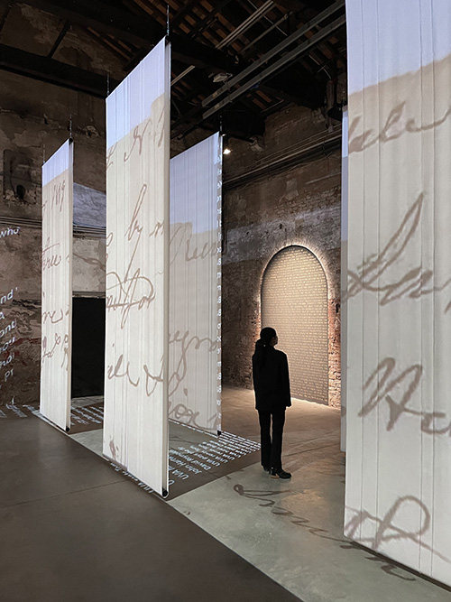 An installation view of 'unknown, unknown' by Howeler+Yoon architecture.
