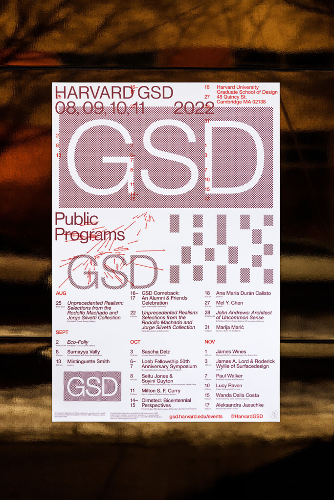 The Harvard GSD Fall 2022 Public Programs poster